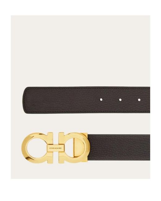 Ferragamo White Logo Dual Adjustable Belt for men
