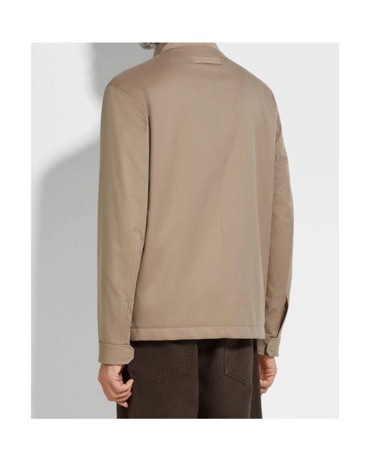 Zegna Brown Long-Sleeved Field Jacket for men