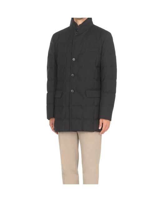 Fay Blue Double-Front Down Jacket for men