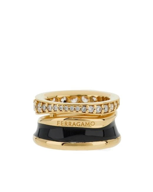 Ferragamo Metallic Band Ring (54Mm)