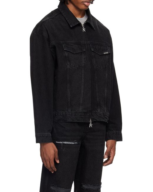 Represent Black R4 Denim Jacket for men