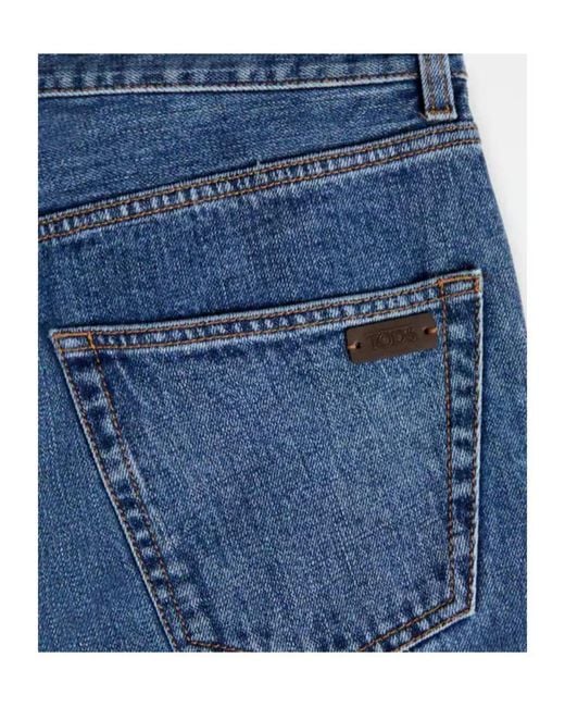 Tod's Blue Five-Pocket Jeans for men
