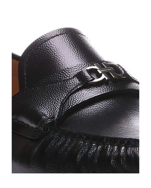 Ferragamo Black Round-Headed Loafers for men