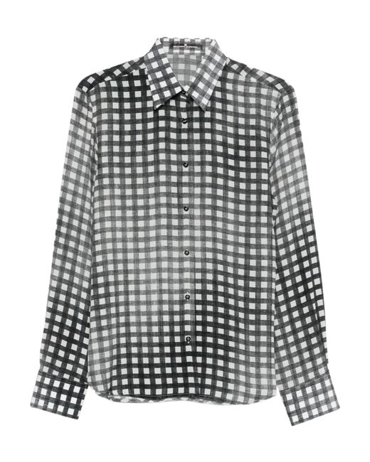 Ermanno Scervino Black Checkered Shirt