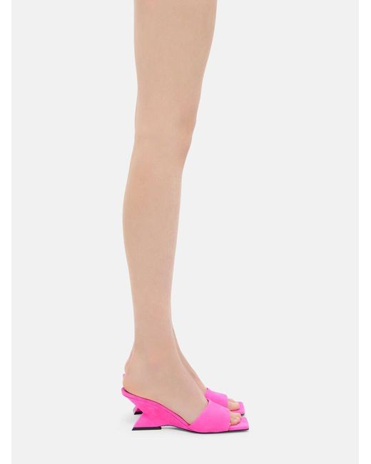 The Attico Pink The Cheope Square Toe Slip-On Mules