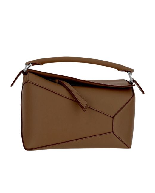 Loewe Brown Puzzle Edge Shoulder Bag