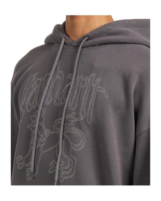 Carhartt Gray Graphic Hooded Sweatshirt for men
