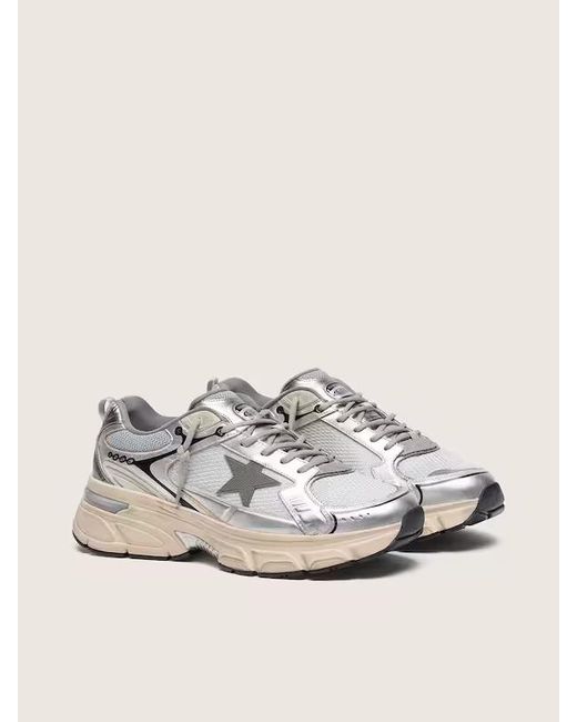 Golden Goose Deluxe Brand Gray Lightstar Lace-Up Sneakers for men
