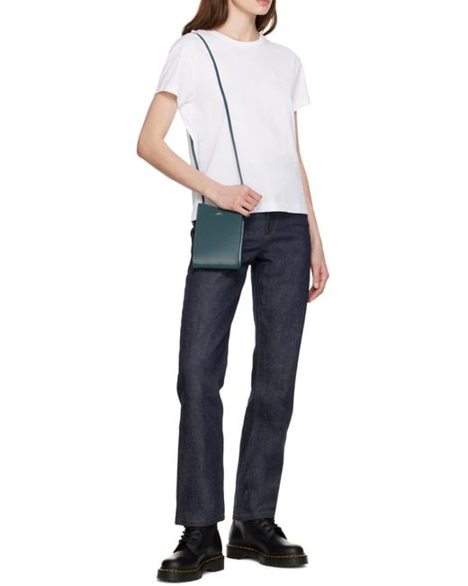 A.P.C. Blue Logo Shoulder Bag