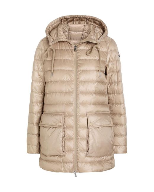 Moncler Natural Jasmin Padded Hooded Shell Parka