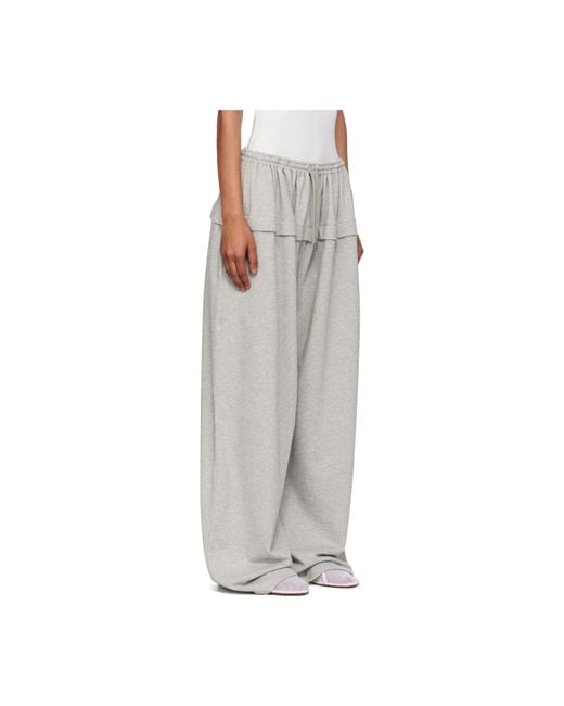 Alaïa Gray Peplum Trousers