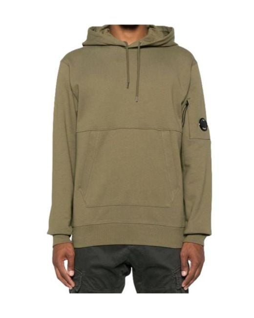 C P Company Green Lens Sleeve Hoodie for men