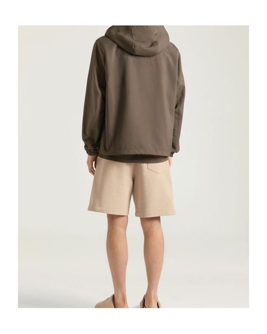 Givenchy Brown Windbreaker With Paris Embroidery for men