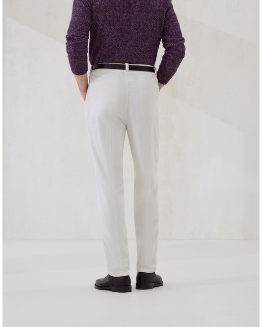 Brunello Cucinelli Purple Corduroy Straight Leg Pants for men