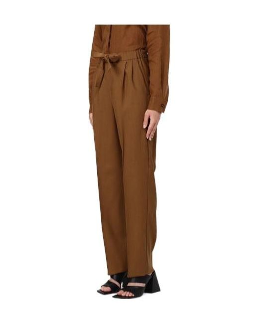 Max Mara Brown Elastic Waist Casual Pants