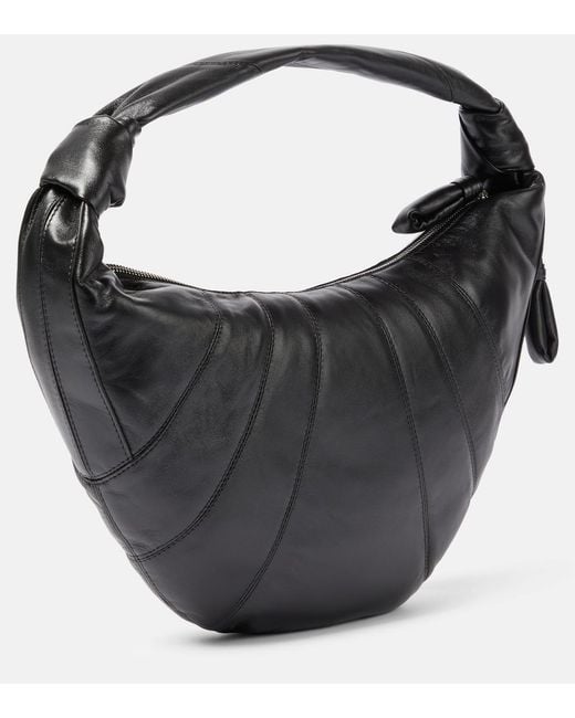 Lemaire Black Fortune Croissant Leather Shoulder Bag