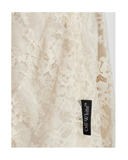 Off-White c/o Virgil Abloh Natural Lace Camisole Dress