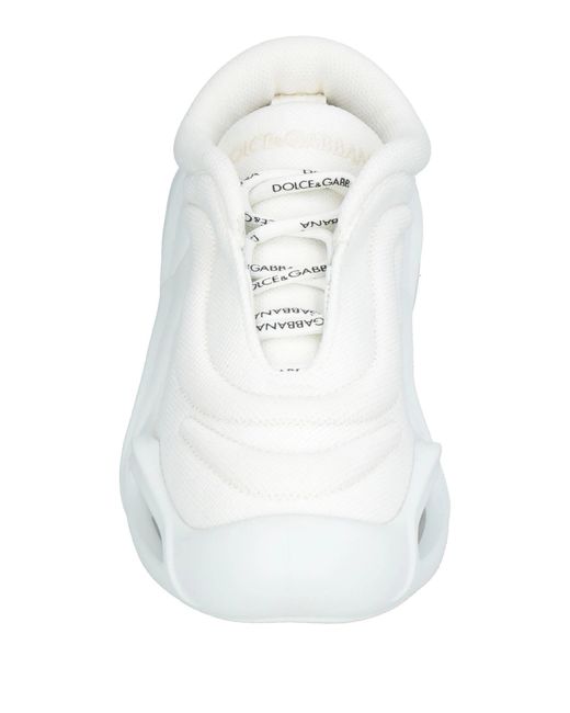 Dolce & Gabbana White Solid Color Sneakers