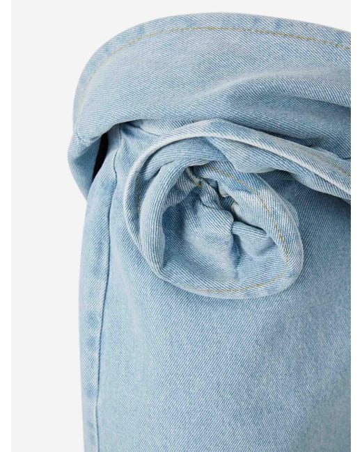 Magda Butrym Blue Denim Mini Skirt