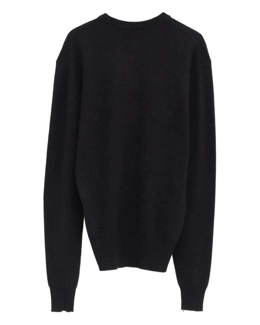 Totême Black Round-Neck Cashmere Sweater