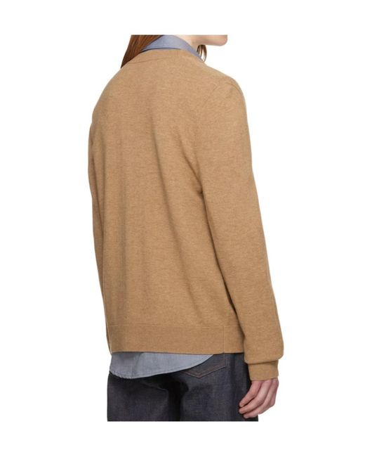 A.P.C. Natural Samuel Button-Down Cardigan for men