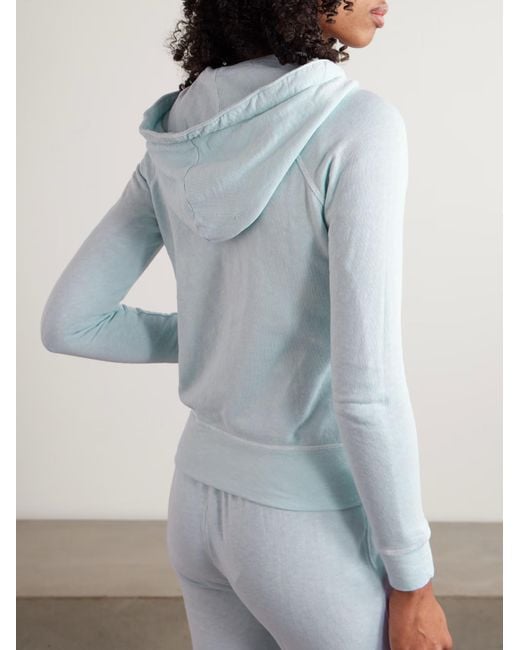 James Perse Blue Long-Sleeved Hooded Sweatshirt