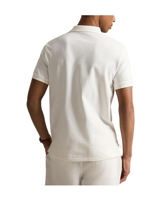 Polo Ralph Lauren White Simple Short-Sleeved Polo Shirt for men