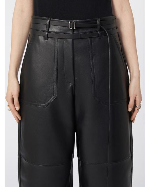 Sportmax Gray Garbo Belted Trousers
