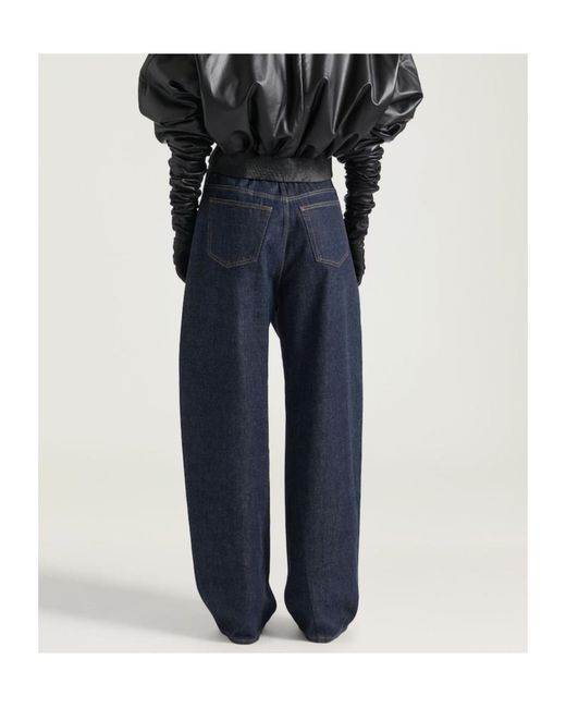 Givenchy Blue Logo Patch Cocoon-Leg Jeans