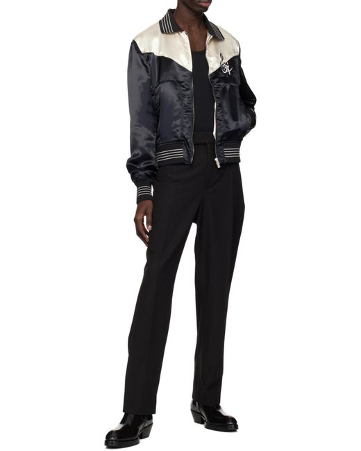 Amiri Black Logo Patch Bomber Jacket for men