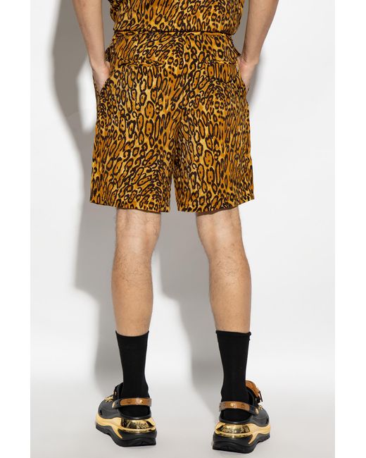 Moschino Yellow Pattern Shorts for men