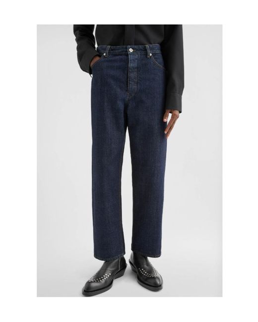 Jil Sander Blue Loose Denim Jeans for men