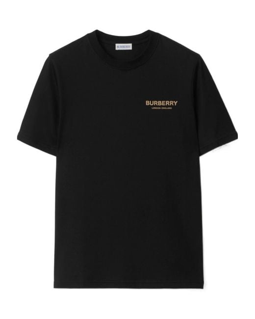 Burberry Black Logo Cotton T-Shirt