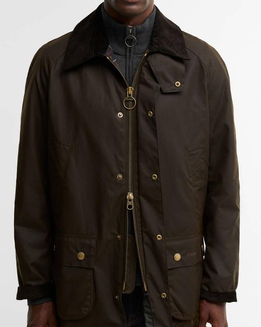 Barbour Black Waxed Cotton Jacket for men
