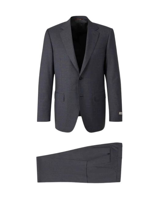 Canali Blue Two Piece Tailored Suit for men