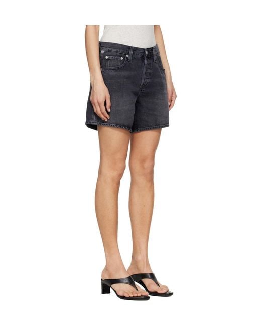 Citizens of Humanity Blue Denim Shorts With Belt Loops