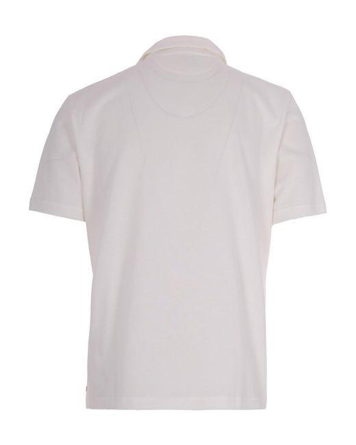 Eleventy White Straight Polo Shirt for men