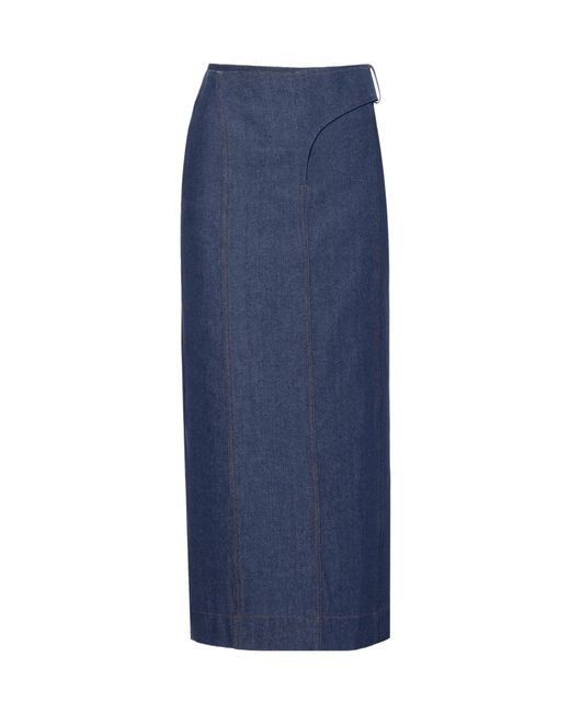 Jacquemus Blue La Jupe De-Nimes Obra Denim Midi Skirt