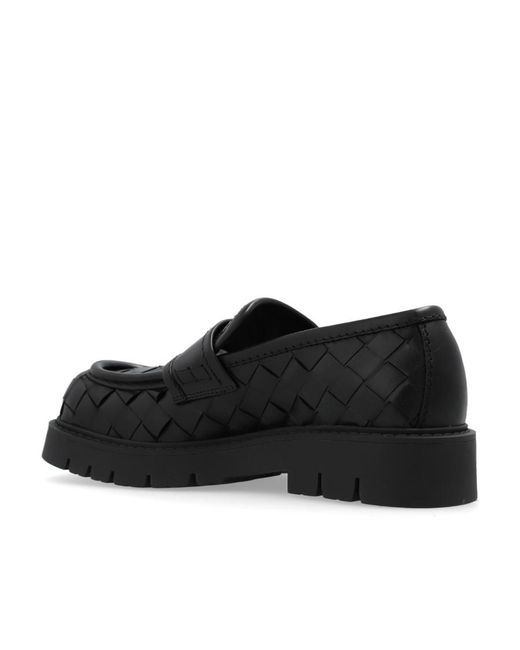 Bottega Veneta Black Haddock Boat Shoes for men
