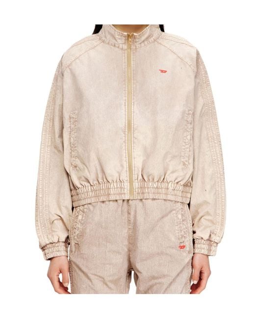 DIESEL Pink G-Arden Zip-Up Bomber Jacket