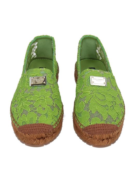 Dolce & Gabbana Green Solid Color Espadrilles