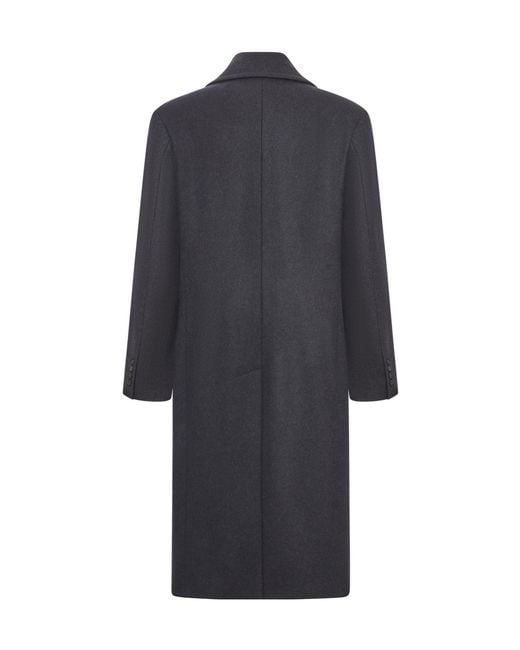 Hevò Blue Herringbone Coat for men