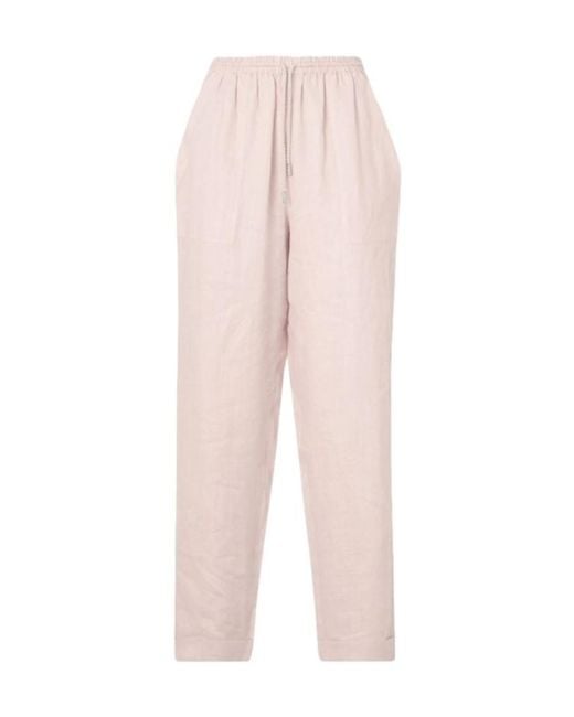 Boss Pink Drawstring Tapered Trousers