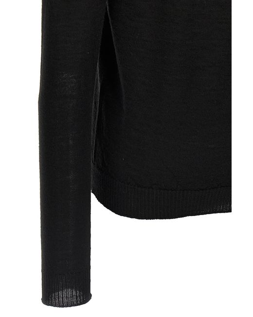 Rick Owens Black Extreme V Neck Pullover