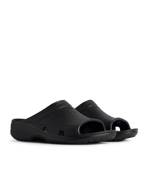 Balenciaga Black X Crocs Logo Embossed Sandals for men