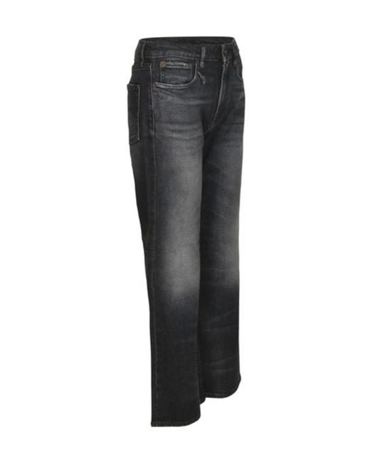 R13 Gray Joan Kick Flare Jeans