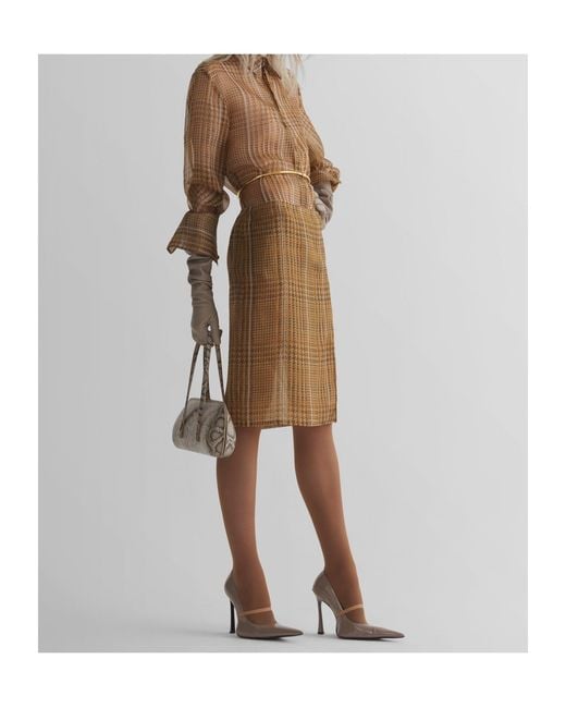 Mugler Natural Organza Wrap Skirt