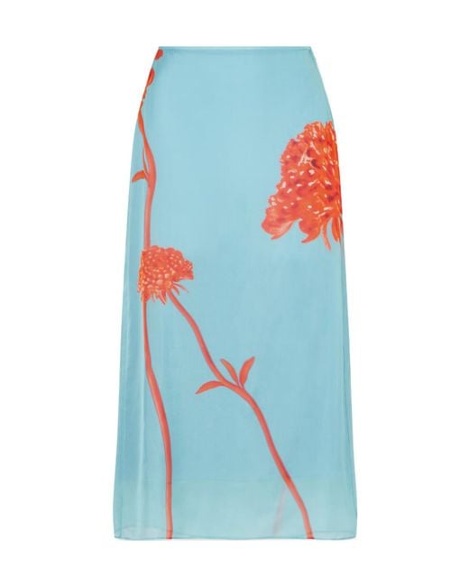 Sir Blue Amelie Printed Midi Skirt