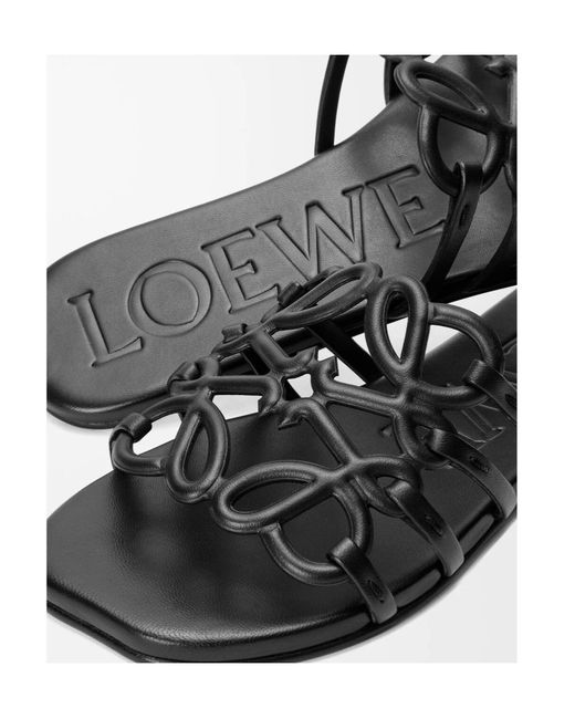 Loewe Black Anagram Petal Slide