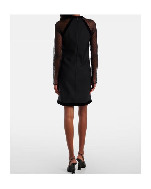 Nina Ricci Black Virgin Wool Gabardine Minidress